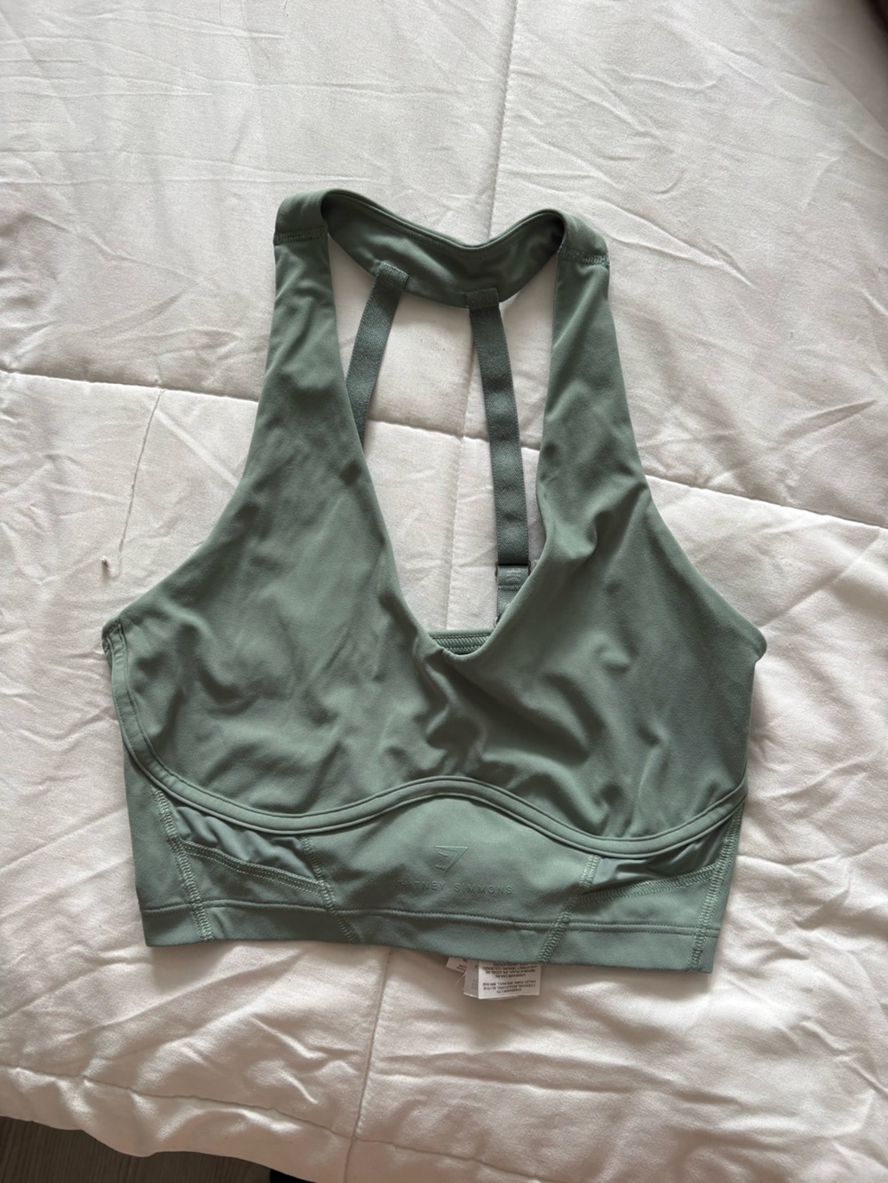 Gymshark whitney simmons Green Sports Bra with Strappy Back